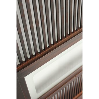 欅玉杢 黒格子戸 2枚1組　L1061 