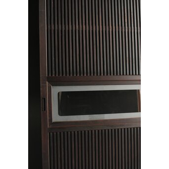 欅玉杢 黒格子戸 2枚1組　L1061 