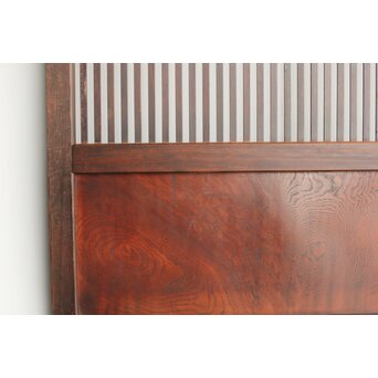 欅玉杢 黒格子戸 4枚1組　L1062 