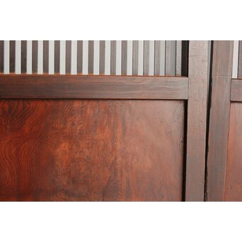 欅玉杢 黒格子戸 4枚1組　L1062 