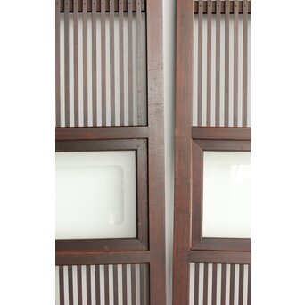 欅玉杢 黒格子戸 4枚1組　L1062 