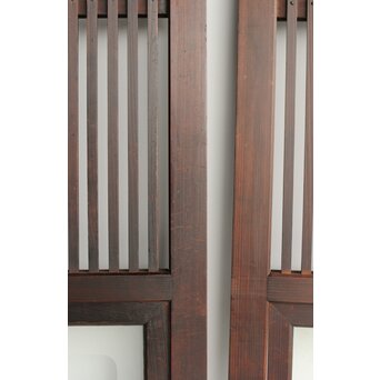 欅玉杢 黒格子戸 4枚1組　L1062 