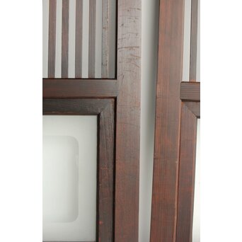 欅玉杢 黒格子戸 4枚1組　L1062 