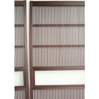 欅玉杢 黒格子戸 4枚1組　L1062 