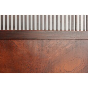 欅玉杢 黒格子戸 4枚1組　L1062 