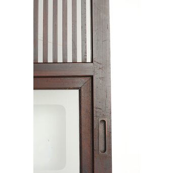 欅玉杢 黒格子戸 4枚1組　L1062 