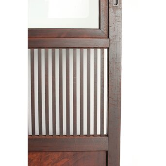 欅玉杢 黒格子戸 4枚1組　L1062 