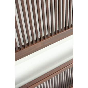 欅玉杢 黒格子戸 4枚1組　L1062 