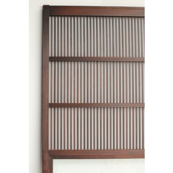 欅玉杢 黒格子戸 4枚1組　L1062 