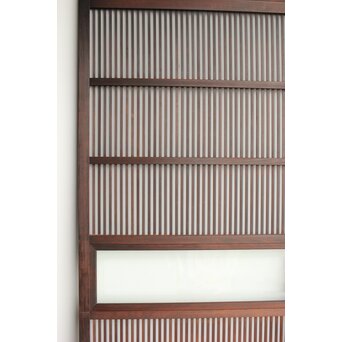 欅玉杢 黒格子戸 4枚1組　L1062 