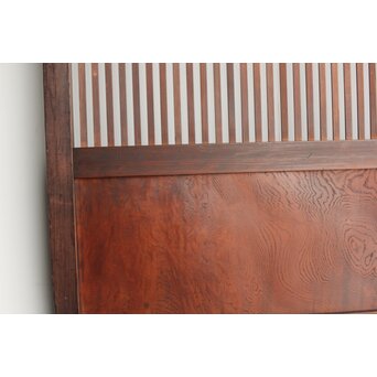 欅玉杢 黒格子戸 4枚1組　L1062 