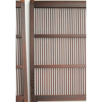 欅玉杢 黒格子戸 4枚1組　L1062 