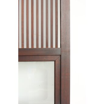 欅玉杢 黒格子戸 4枚1組　L1062 