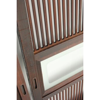 欅玉杢 黒格子戸 4枚1組　L1062 