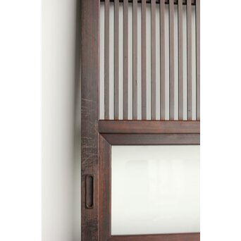 欅玉杢 黒格子戸 4枚1組　L1062 