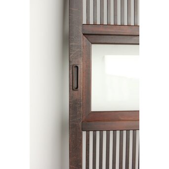 欅玉杢 黒格子戸 4枚1組　L1062 