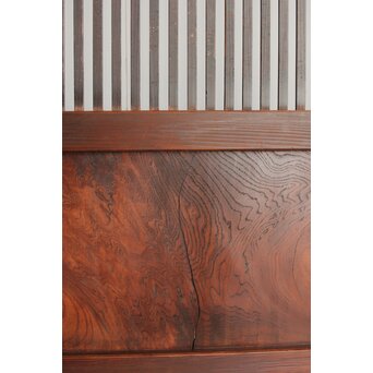 欅玉杢 黒格子戸 4枚1組　L1062 