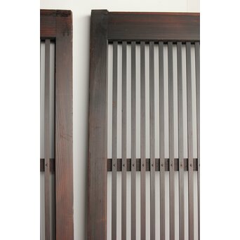 欅玉杢 黒格子戸 4枚1組　L1062 