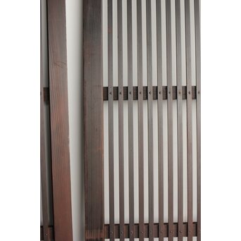 欅玉杢 黒格子戸 4枚1組　L1062 