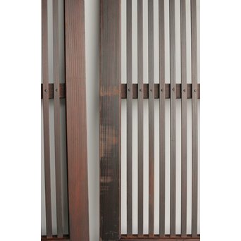 欅玉杢 黒格子戸 4枚1組　L1062 