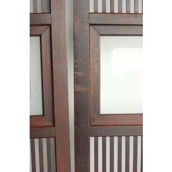 欅玉杢 黒格子戸 4枚1組　L1062 