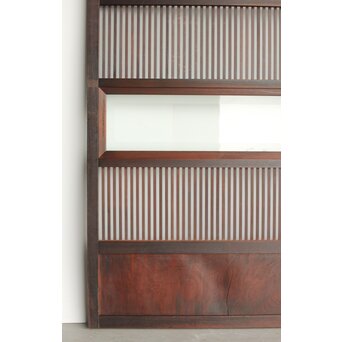 欅玉杢 黒格子戸 4枚1組　L1062 