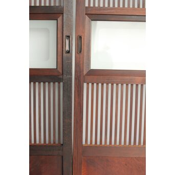 欅玉杢 黒格子戸 4枚1組　L1062 