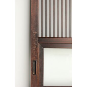 欅玉杢 黒格子戸 4枚1組　L1062 