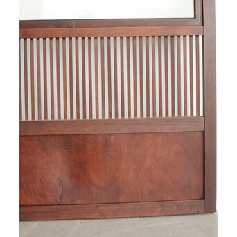 欅玉杢 黒格子戸 4枚1組　L1062 