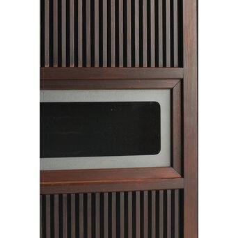 欅玉杢 黒格子戸 4枚1組　L1062 