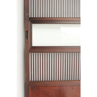 欅玉杢 黒格子戸 4枚1組　L1062 