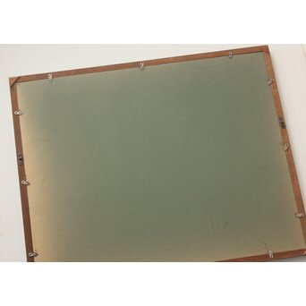 加藤版画研究所 S48年版 岡鹿之助 水辺の城 木版画 額装　Z335 