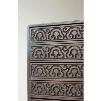 屈輪/倶利/剔犀/てきさい 如意雲紋 香箪笥/印材箱　Q313 