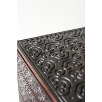 屈輪/倶利/剔犀/てきさい 如意雲紋 香箪笥/印材箱　Q313 