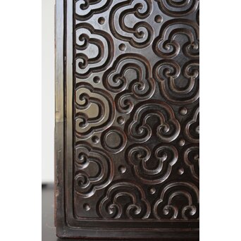 屈輪/倶利/剔犀/てきさい 如意雲紋 香箪笥/印材箱　Q313 