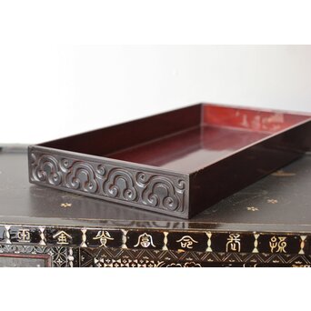 屈輪/倶利/剔犀/てきさい 如意雲紋 香箪笥/印材箱　Q313 