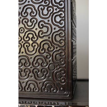 屈輪/倶利/剔犀/てきさい 如意雲紋 香箪笥/印材箱　Q313 