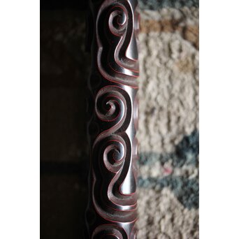 唐物 明代 屈輪/倶利/剔犀/てきさい 如意雲紋香筒　Q314 