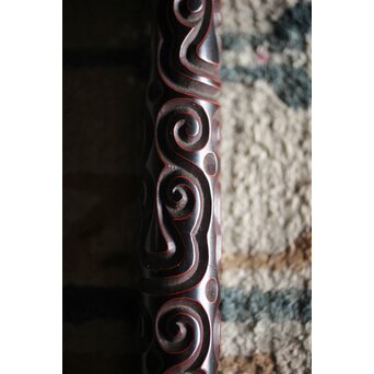 唐物 明代 屈輪/倶利/剔犀/てきさい 如意雲紋香筒　Q314 