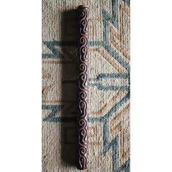 唐物 明代 屈輪/倶利/剔犀/てきさい 如意雲紋香筒　Q314 