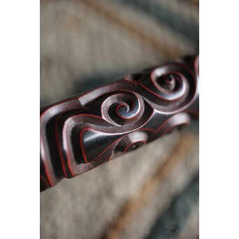 唐物 明代 屈輪/倶利/剔犀/てきさい 如意雲紋香筒　Q314 