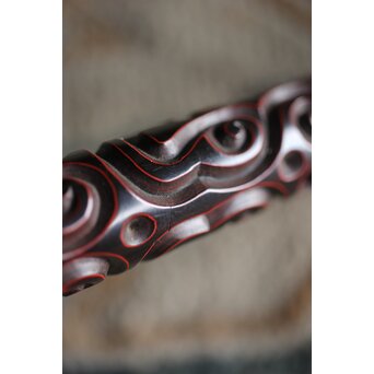 唐物 明代 屈輪/倶利/剔犀/てきさい 如意雲紋香筒　Q314 