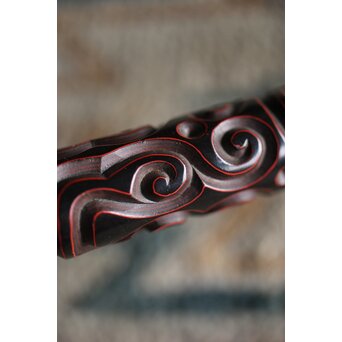 唐物 明代 屈輪/倶利/剔犀/てきさい 如意雲紋香筒　Q314 