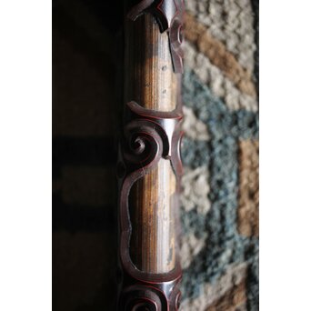 唐物 明代 屈輪/倶利/剔犀/てきさい 如意雲紋香筒　Q314 