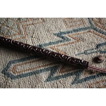 唐物 明代 屈輪/倶利/剔犀/てきさい 如意雲紋香筒　Q314 