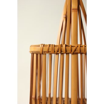 倣 飯塚琅玕斎写 竹工芸 花籠　U310 