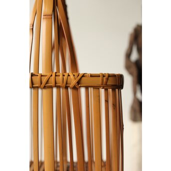 倣 飯塚琅玕斎写 竹工芸 花籠　U310 