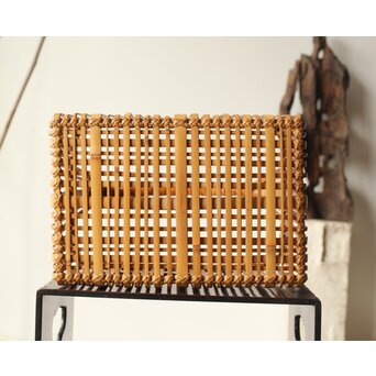 倣 飯塚琅玕斎写 竹工芸 花籠　U310 