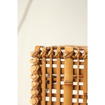 倣 飯塚琅玕斎写 竹工芸 花籠　U310 