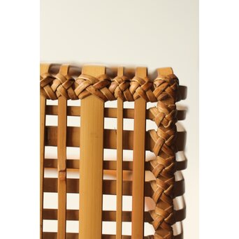 倣 飯塚琅玕斎写 竹工芸 花籠　U310 